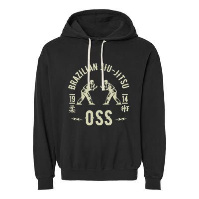 Brazilian Jiu Jitsu Arte Suave Oss Bjj Garment-Dyed Fleece Hoodie
