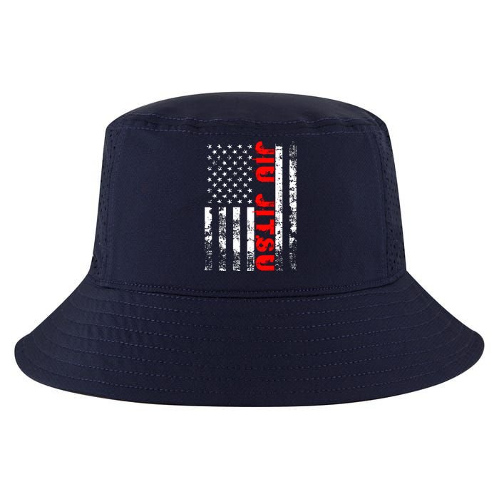 Brazilian Jiu Jitsu American Flag US Sports Cool Comfort Performance Bucket Hat