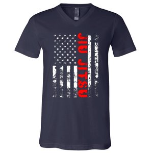 Brazilian Jiu Jitsu American Flag US Sports V-Neck T-Shirt