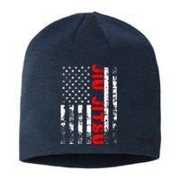 Brazilian Jiu Jitsu American Flag US Sports Sustainable Beanie