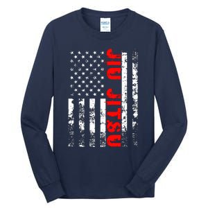 Brazilian Jiu Jitsu American Flag US Sports Tall Long Sleeve T-Shirt