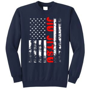 Brazilian Jiu Jitsu American Flag US Sports Tall Sweatshirt