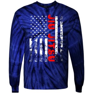 Brazilian Jiu Jitsu American Flag US Sports Tie-Dye Long Sleeve Shirt