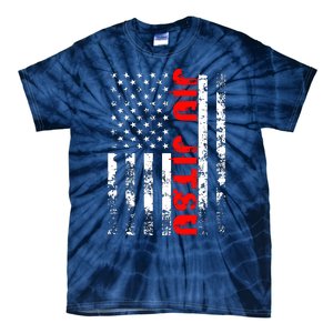 Brazilian Jiu Jitsu American Flag US Sports Tie-Dye T-Shirt