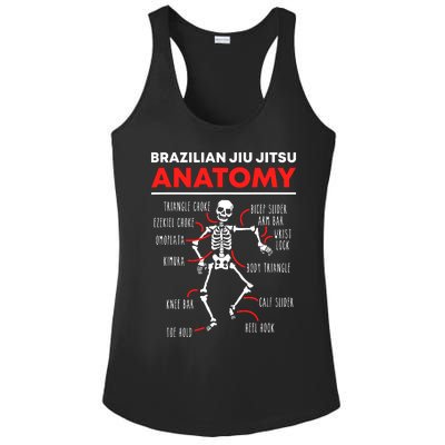 Brazilian Jiu Jitsu Anatomy Skeleton Funny Mix Martial Arts Ladies PosiCharge Competitor Racerback Tank