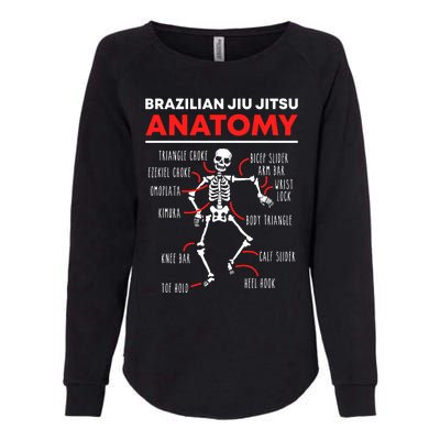 Brazilian Jiu Jitsu Anatomy Skeleton Funny Mix Martial Arts Womens California Wash Sweatshirt