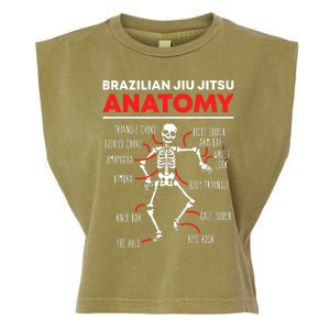 Brazilian Jiu Jitsu Anatomy Skeleton Funny Mix Martial Arts Garment-Dyed Women's Muscle Tee