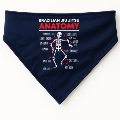 Brazilian Jiu Jitsu Anatomy Skeleton Funny Mix Martial Arts USA-Made Doggie Bandana