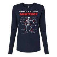 Brazilian Jiu Jitsu Anatomy Skeleton Funny Mix Martial Arts Womens Cotton Relaxed Long Sleeve T-Shirt