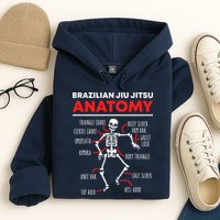 Brazilian Jiu Jitsu Anatomy Skeleton Funny Mix Martial Arts Hoodie
