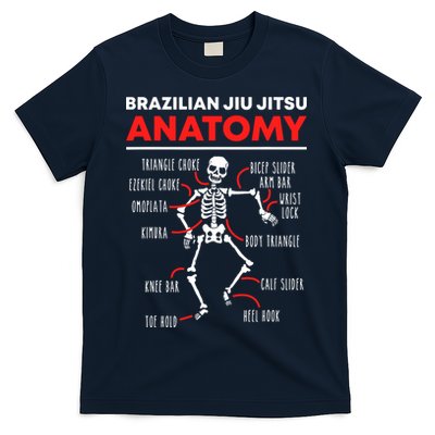 Brazilian Jiu Jitsu Anatomy Skeleton Funny Mix Martial Arts T-Shirt