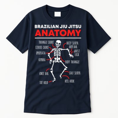 Brazilian Jiu Jitsu Anatomy Skeleton Funny Mix Martial Arts Tall T-Shirt