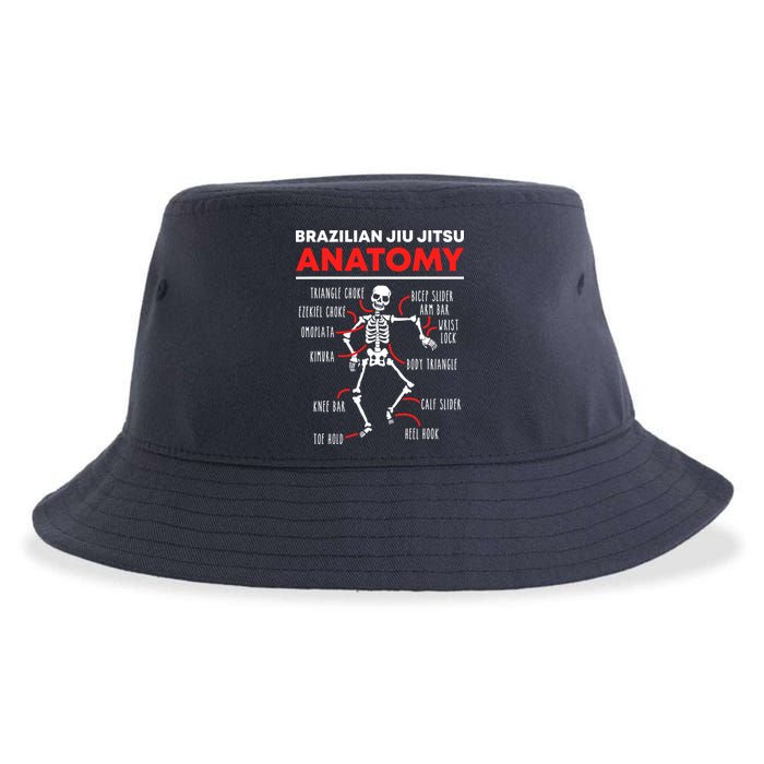 Brazilian Jiu Jitsu Anatomy Skeleton Funny Mix Martial Arts Sustainable Bucket Hat