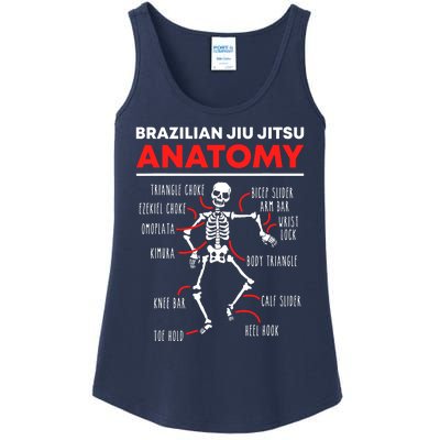 Brazilian Jiu Jitsu Anatomy Skeleton Funny Mix Martial Arts Ladies Essential Tank