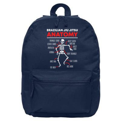 Brazilian Jiu Jitsu Anatomy Skeleton Funny Mix Martial Arts 16 in Basic Backpack