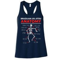 Brazilian Jiu Jitsu Anatomy Skeleton Funny Mix Martial Arts Women's Racerback Tank