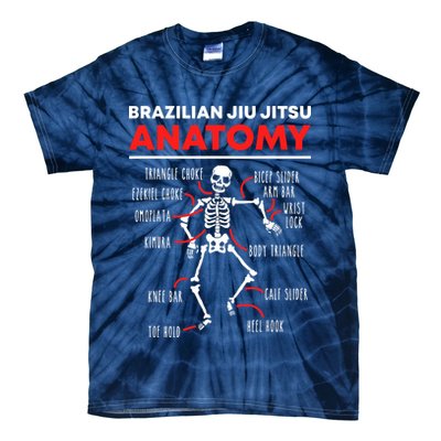 Brazilian Jiu Jitsu Anatomy Skeleton Funny Mix Martial Arts Tie-Dye T-Shirt
