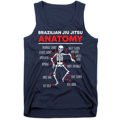 Brazilian Jiu Jitsu Anatomy Skeleton Funny Mix Martial Arts Tank Top