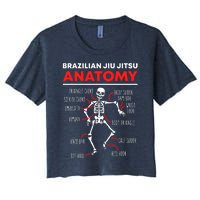 Brazilian Jiu Jitsu Anatomy Skeleton Funny Mix Martial Arts Women's Crop Top Tee