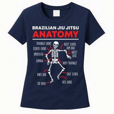 Brazilian Jiu Jitsu Anatomy Skeleton Funny Mix Martial Arts Womens T-Shirt