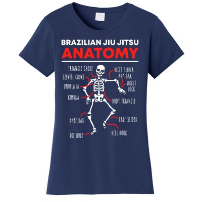 Brazilian Jiu Jitsu Anatomy Skeleton Funny Mix Martial Arts Women's T-Shirt