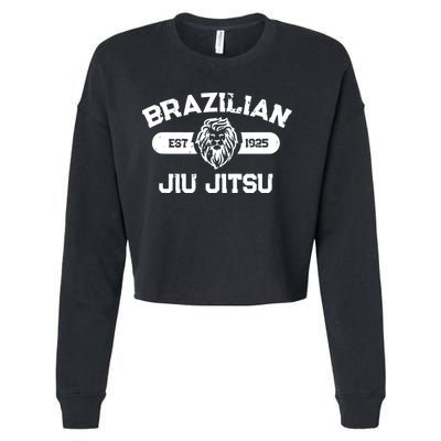 Brazilian Jiu Jitsu Established 1925 BJJ Gift MMA Fighter Cropped Pullover Crew