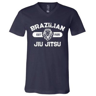 Brazilian Jiu Jitsu Established 1925 BJJ Gift MMA Fighter V-Neck T-Shirt