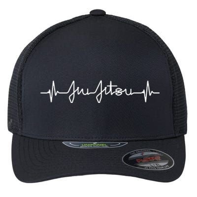 Brazilian Jiu Jitsu Heartbeat MMA BJJ Pulse EKG Tee Flexfit Unipanel Trucker Cap