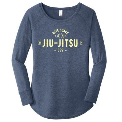 Brazilian Jiu Jitsu Arte Suave Oss BJJ Women's Perfect Tri Tunic Long Sleeve Shirt