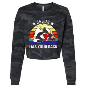 Brazilian Jiu Jitsu Jesus Has Your Back Cropped Pullover Crew