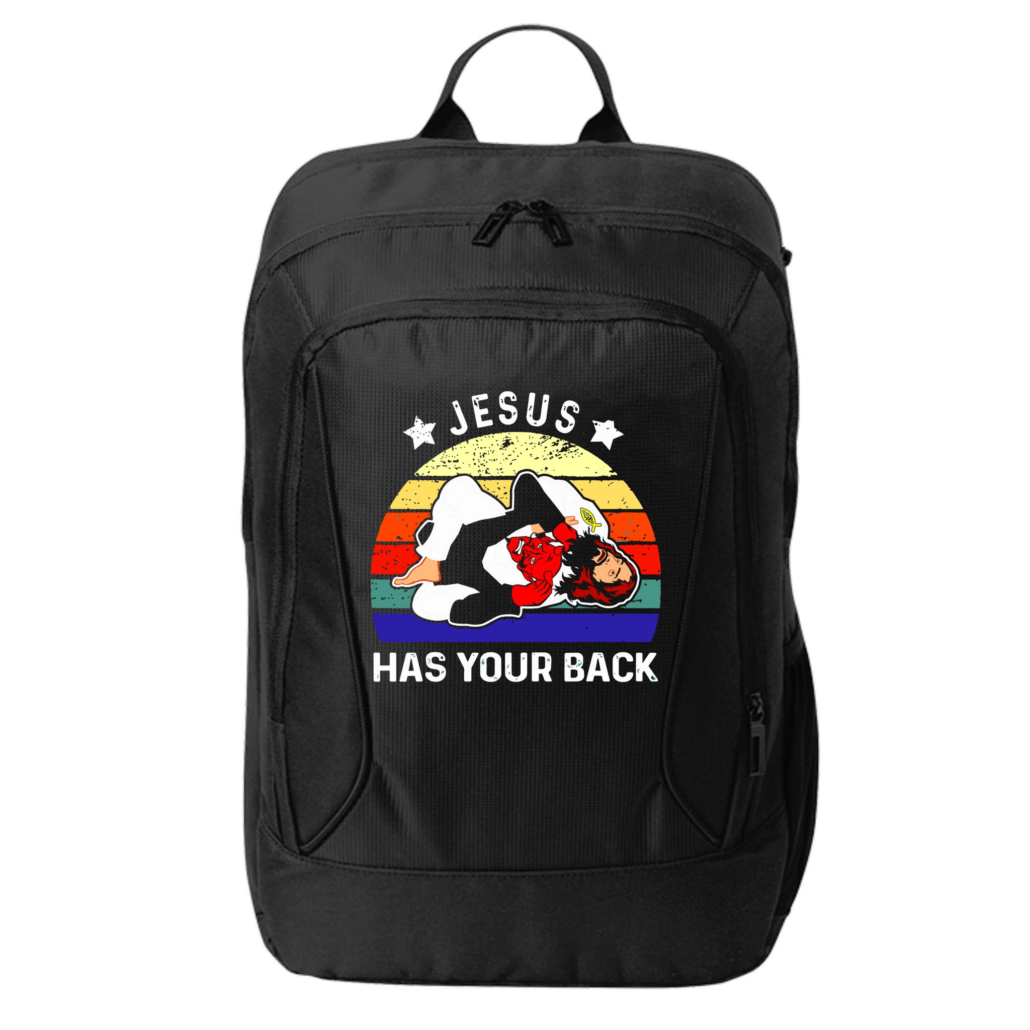 Brazilian Jiu Jitsu Jesus Has Your Back City Backpack