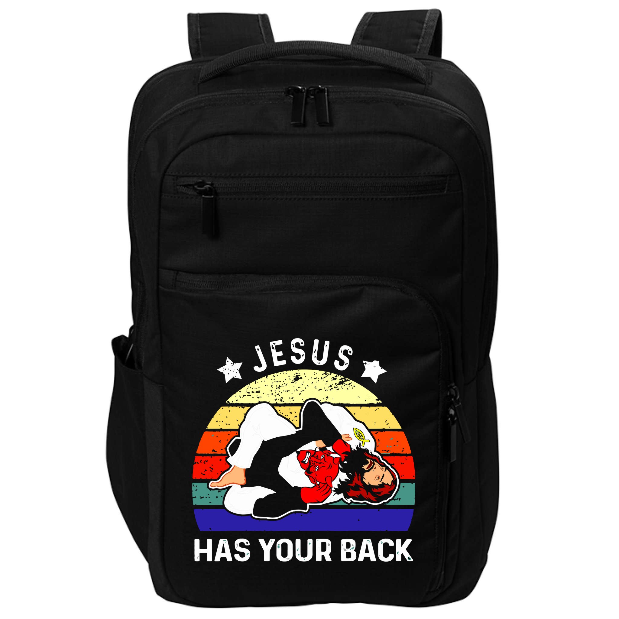 Brazilian Jiu Jitsu Jesus Has Your Back Impact Tech Backpack