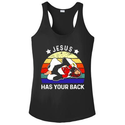 Brazilian Jiu Jitsu Jesus Has Your Back Ladies PosiCharge Competitor Racerback Tank