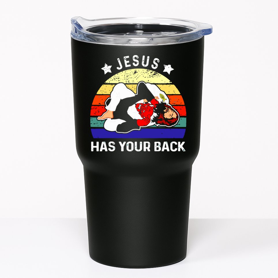 Brazilian Jiu Jitsu Jesus Has Your Back Tumbler