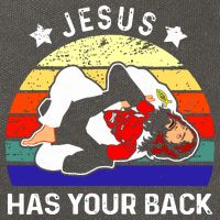 Brazilian Jiu Jitsu Jesus Has Your Back Cotton Canvas Backpack