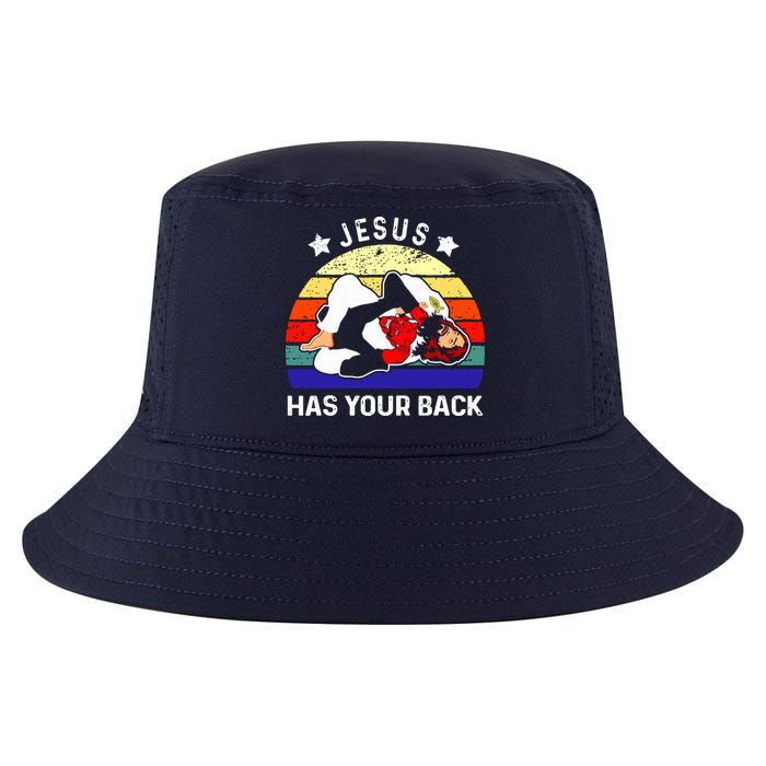 Brazilian Jiu Jitsu Jesus Has Your Back Cool Comfort Performance Bucket Hat