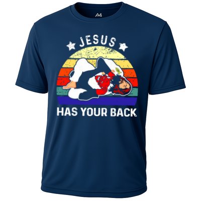 Brazilian Jiu Jitsu Jesus Has Your Back Performance Shirt