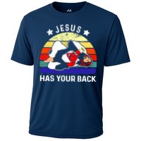 Brazilian Jiu Jitsu Jesus Has Your Back Cooling Performance Crew T-Shirt