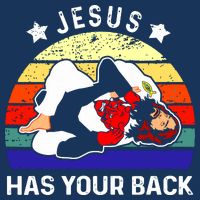 Brazilian Jiu Jitsu Jesus Has Your Back Cooling Performance Crew T-Shirt