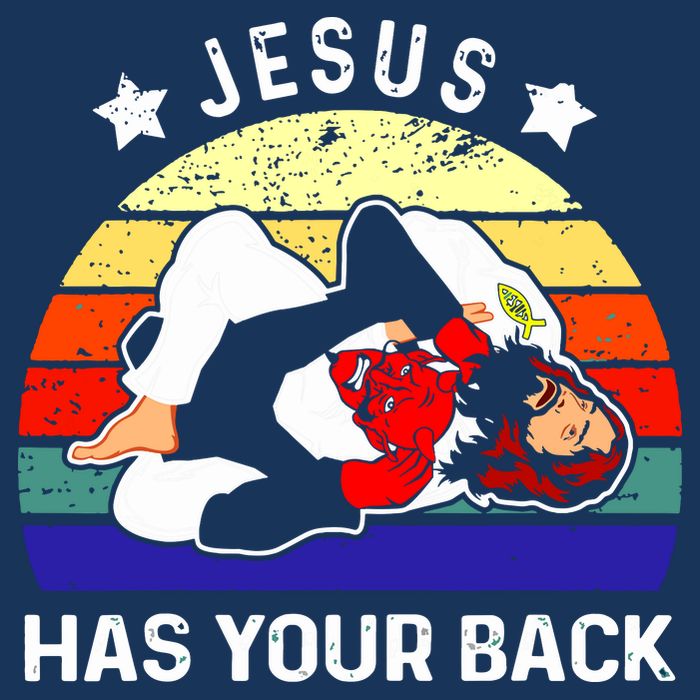Brazilian Jiu Jitsu Jesus Has Your Back Cooling Performance Crew T-Shirt