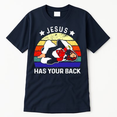 Brazilian Jiu Jitsu Jesus Has Your Back Tall T-Shirt