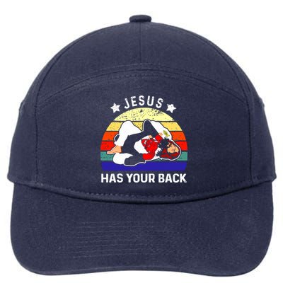 Brazilian Jiu Jitsu Jesus Has Your Back 7-Panel Snapback Hat