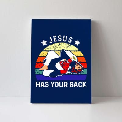 Brazilian Jiu Jitsu Jesus Has Your Back Canvas