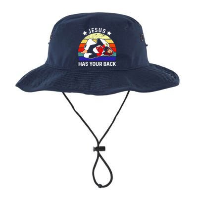Brazilian Jiu Jitsu Jesus Has Your Back Bucket Hat