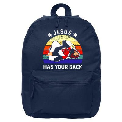 Brazilian Jiu Jitsu Jesus Has Your Back 16 in Basic Backpack