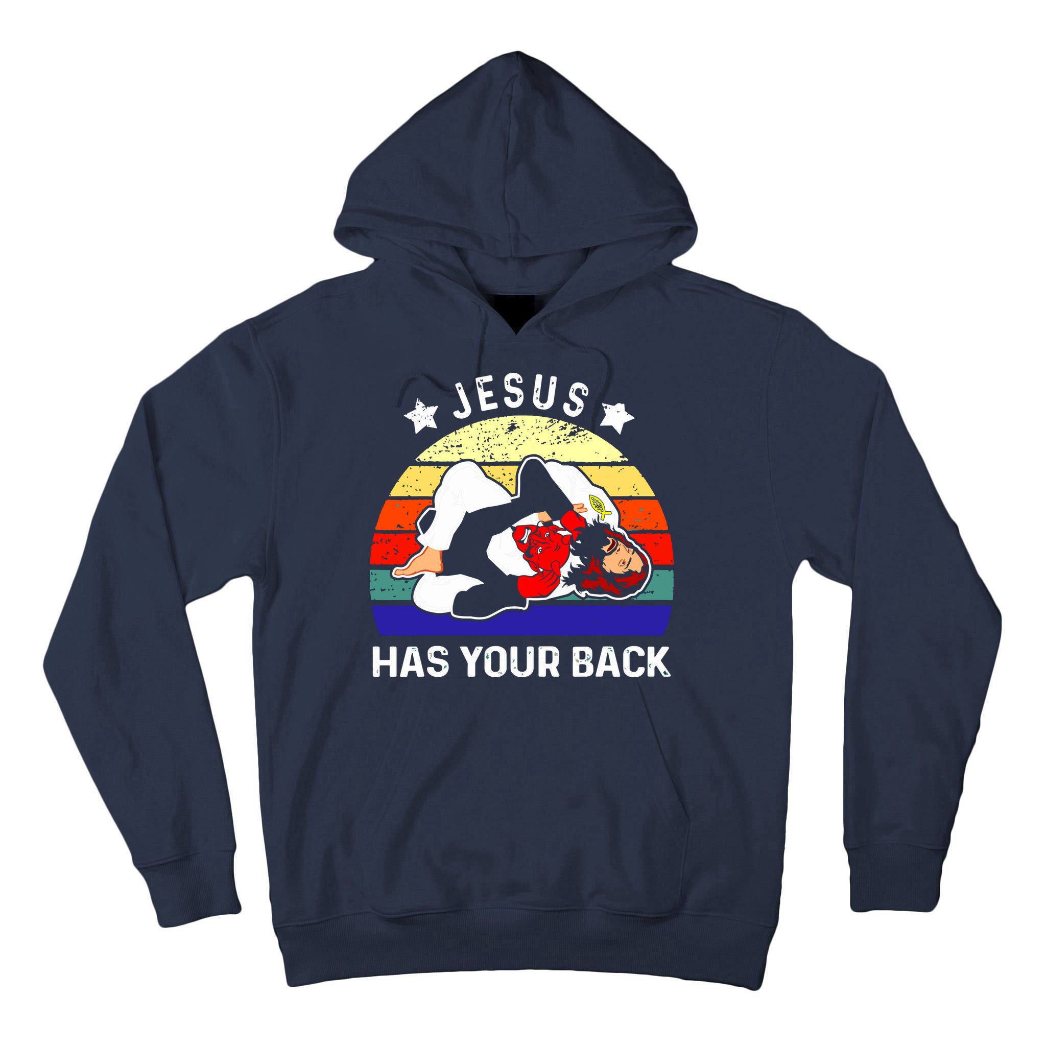 Brazilian Jiu Jitsu Jesus Has Your Back Tall Hoodie
