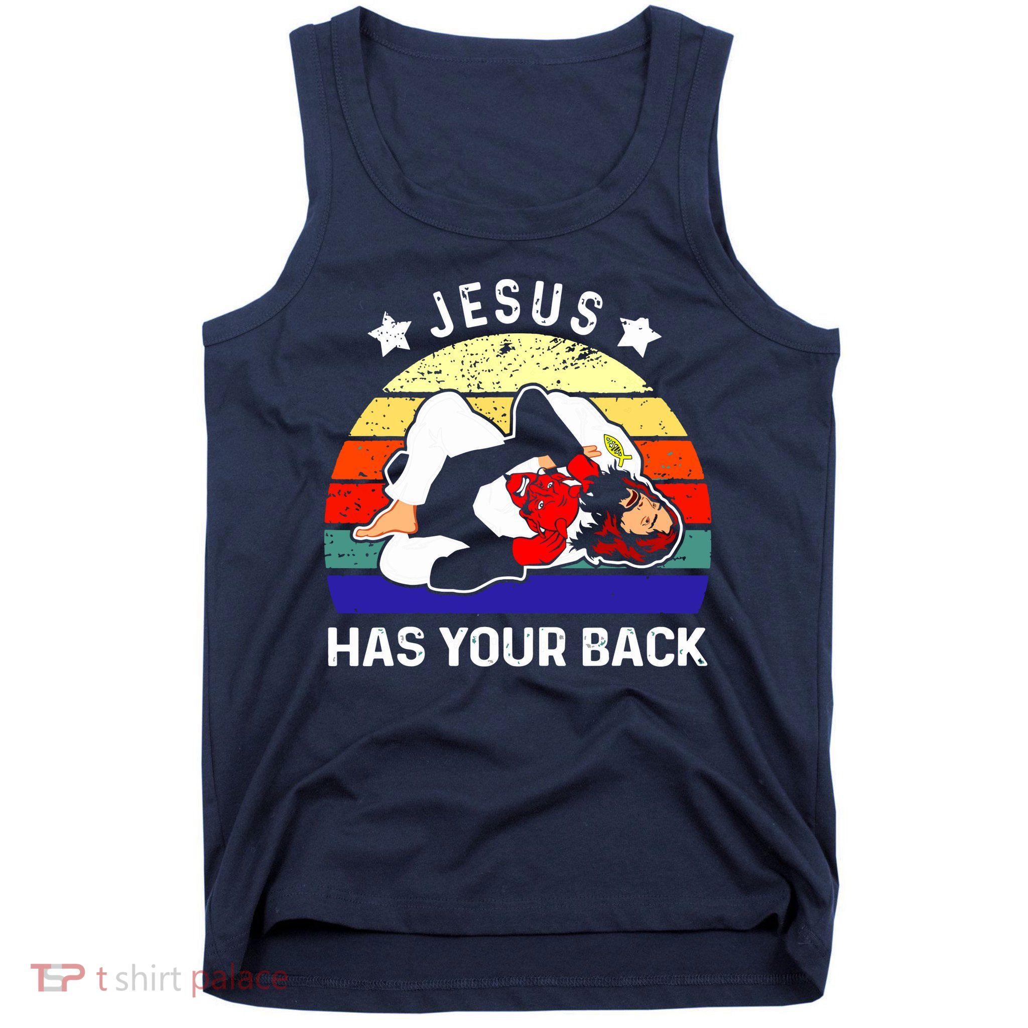 Brazilian Jiu Jitsu Jesus Has Your Back Tank Top