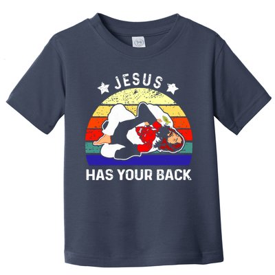 Brazilian Jiu Jitsu Jesus Has Your Back Toddler T-Shirt
