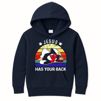 Brazilian Jiu Jitsu Jesus Has Your Back Kids Hoodie