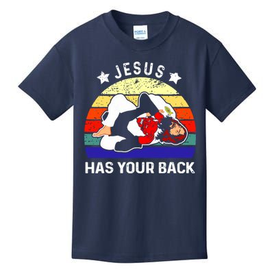 Brazilian Jiu Jitsu Jesus Has Your Back Kids T-Shirt